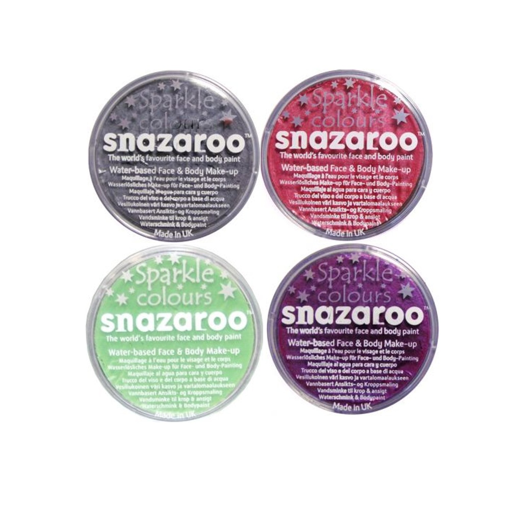 Snazaroo Sparkle Face Paint - Sparkle White, 18ml